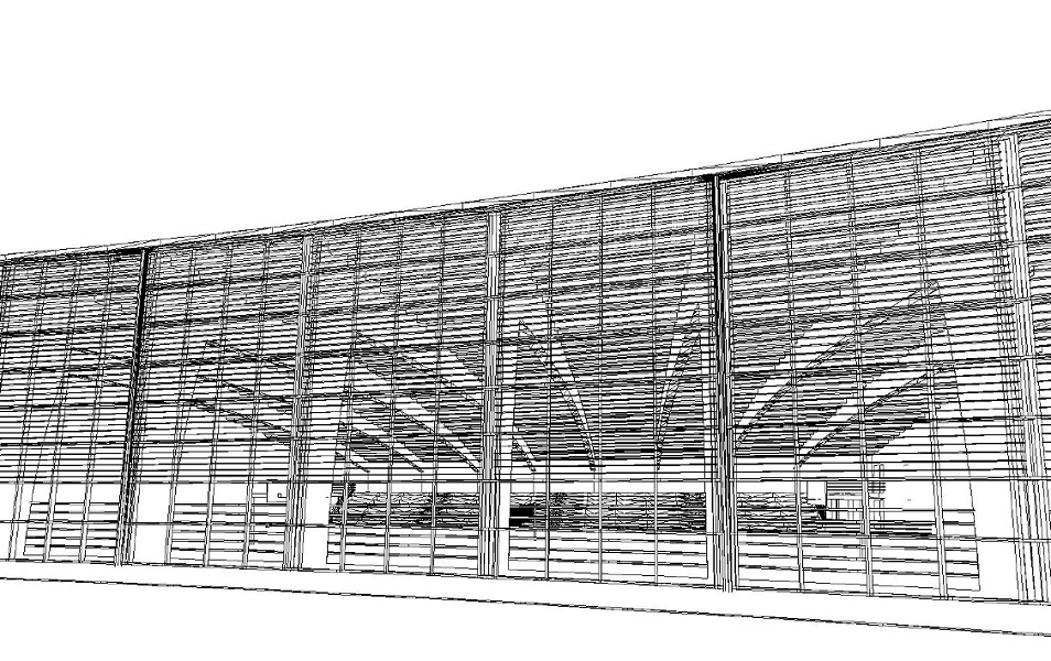 costruzione di una palestra polifunzionale, superficie 3.000 mq, volume 25.000 mc | Porto Viro, Rovigo | concorso di progettazione, progetto segnalato | 2002